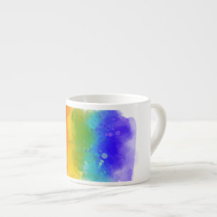 SlipperyJoe's Stolz Spritzer Regenbogenfarben Vibr Espressotasse