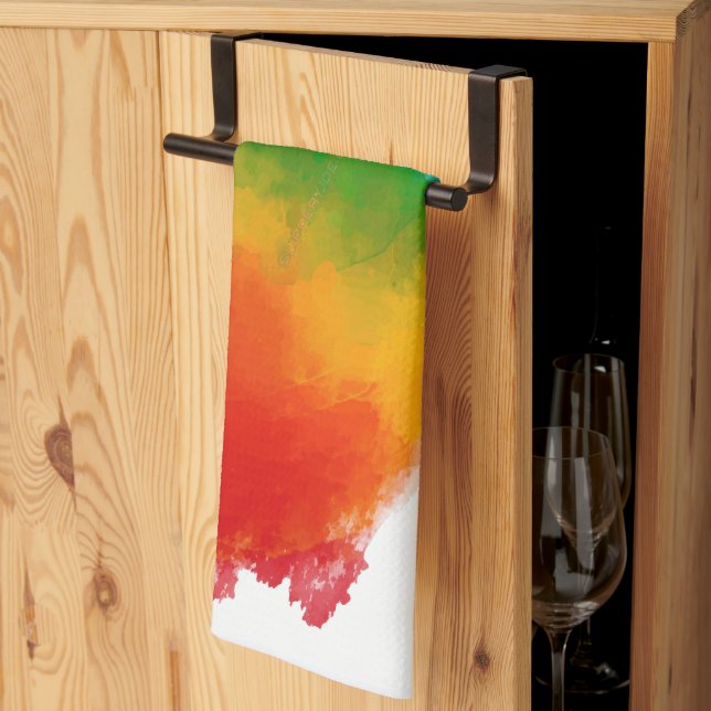 SlipperyJoe's Stolz Spritzer Regenbogenfarben Vibr Geschirrtuch (Drittel gefaltet)