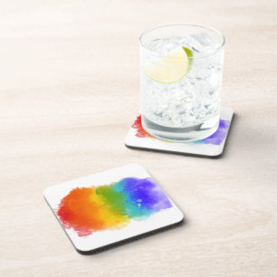 SlipperyJoe's Stolz Spritzer Regenbogenfarben Vibr Getränkeuntersetzer