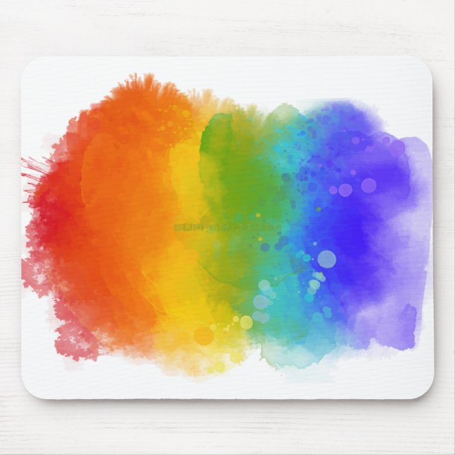 SlipperyJoe's Stolz Spritzer Regenbogenfarben Vibr Mousepad (Vorne)
