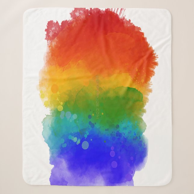 SlipperyJoe's Stolz Spritzer Regenbogenfarben Vibr Sherpadecke (Vorderseite)