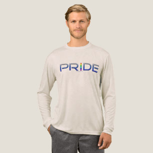 SlipperyJoe's Stolz-Wort metallische Buchstaben st Tri-Blend Shirt