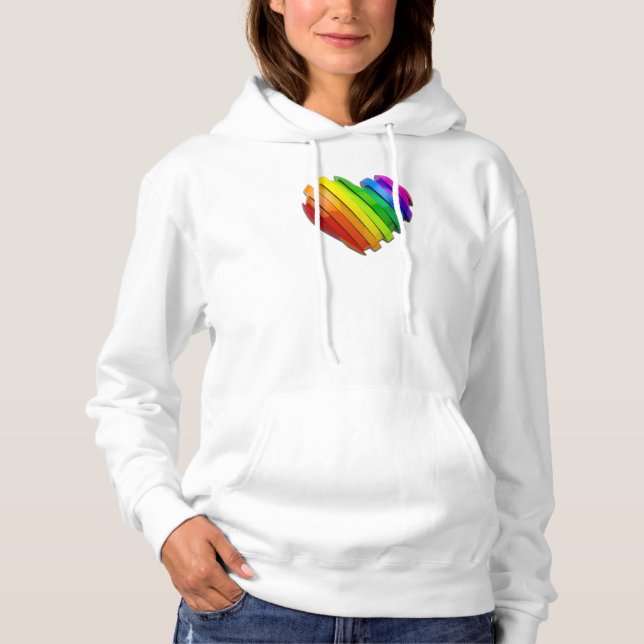 SlipperyJoe's stolze Herzform mehrere Horizonte Hoodie (Vorderseite)