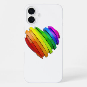 SlipperyJoe's stolze Herzform mehrere Horizonte iPhone 16 Plus Hülle