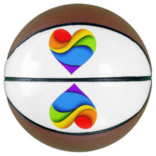 SlipperyJoe's stolze Herzkurve Form 3-D drei-d Basketball