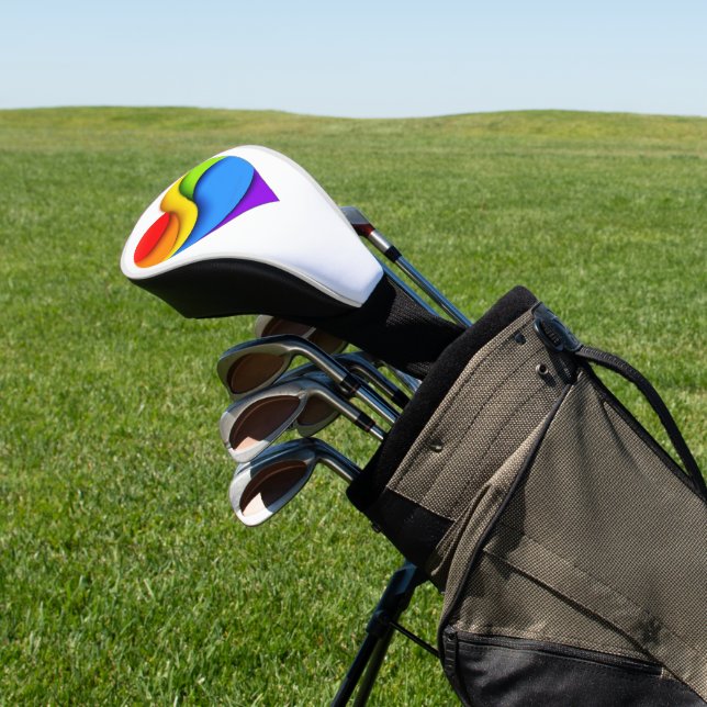 SlipperyJoe's stolze Herzkurve Form 3-D drei-d Golf Headcover (In SItu)