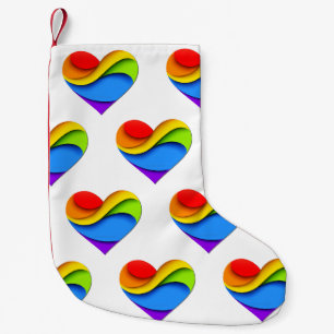 SlipperyJoe's stolze Herzkurve Form 3-D drei-d Kleiner Weihnachtsstrumpf