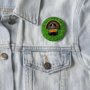 SlipperyJoe's stolzer Truthahn isst Schinken roter Button