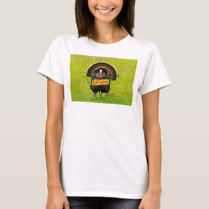 SlipperyJoe's stolzer Truthahn isst Schinken roter T-Shirt