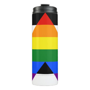 SlipperyJoe's Straight Ally Flag Gay Geschenke LGB Thermosbecher