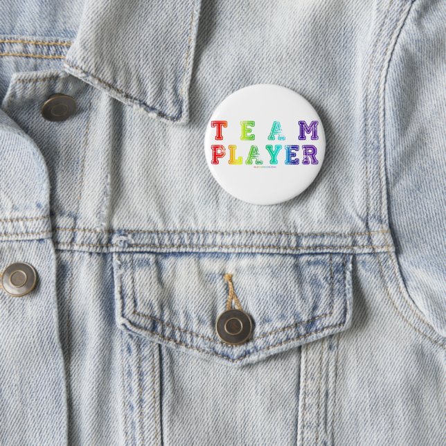 SlipperyJoe's Team Player-Wörter Farbverlauf Regen Button (Beispiel)