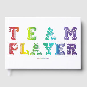 SlipperyJoe's Team Player-Wörter Farbverlauf Regen Gästebuch