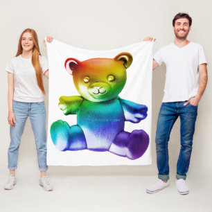SlipperyJoe's Teddybär aus gebürstetem Metall, san Fleecedecke
