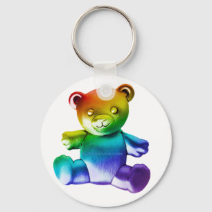 SlipperyJoe's Teddybär aus gebürstetem Metall, san Schlüsselanhänger