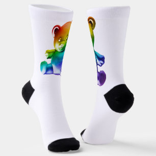 SlipperyJoe's Teddybär aus gebürstetem Metall, san Socken