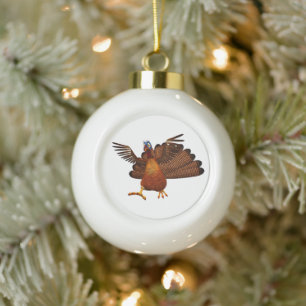 SlipperyJoe's Thanksgiving-Geknatter verantwortung Keramik Kugel-Ornament