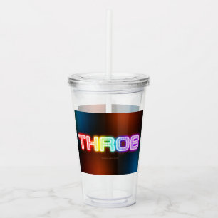 SlipperyJoe's throb Regenbogenförmige Gradientendi Acryltrinkbecher