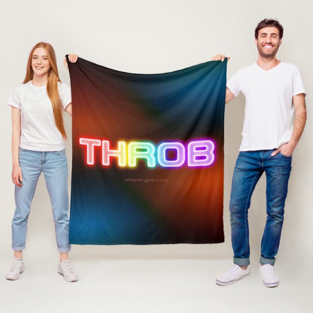SlipperyJoe's throb Regenbogenförmige Gradientendi Fleecedecke (Beispiel)