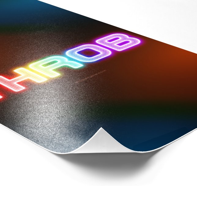 SlipperyJoe's throb Regenbogenförmige Gradientendi Fotodruck (Ecke)