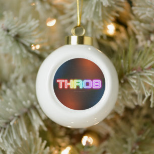 SlipperyJoe's throb Regenbogenförmige Gradientendi Keramik Kugel-Ornament
