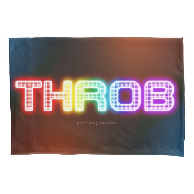 SlipperyJoe's throb Regenbogenförmige Gradientendi Kissenbezug (Vorderseite)