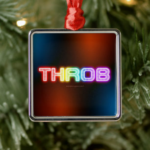SlipperyJoe's throb Regenbogenförmige Gradientendi Ornament Aus Metall