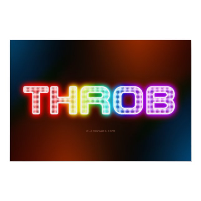 SlipperyJoe's throb Regenbogenförmige Gradientendi Poster (Vorderseite)
