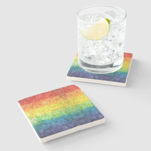 SlipperyJoe's tie-dyed Flagge Regenbogen in etwas  Steinuntersetzer