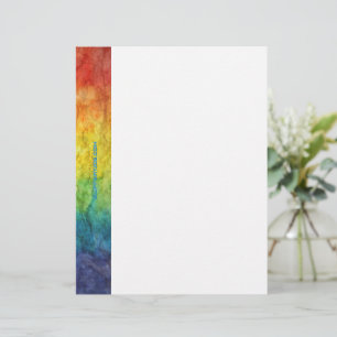 SlipperyJoe's tie-gefärbte Flagge Regenbogen in et Briefbogen