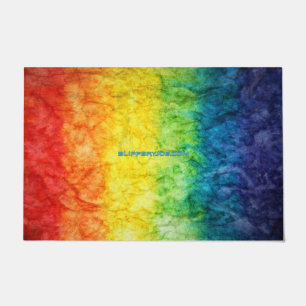 SlipperyJoe's tie-gefärbte Flagge Regenbogen in et Fußmatte