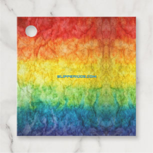 SlipperyJoe's tie-gefärbte Flagge Regenbogen in et Geschenkanhänger