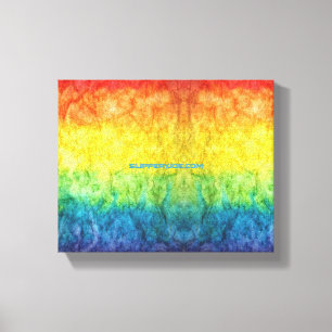 SlipperyJoe's tie-gefärbte Flagge Regenbogen in et Leinwanddruck