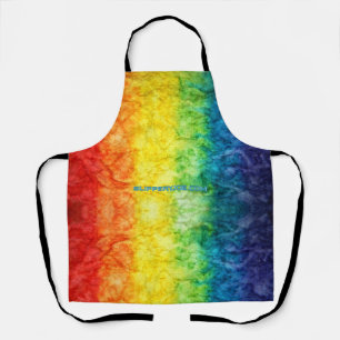 SlipperyJoe's tie-gefärbte Flagge Regenbogen in et Schürze