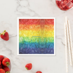 SlipperyJoe's tie-gefärbte Flagge Regenbogen in et Serviette
