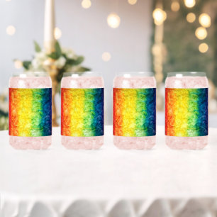 SlipperyJoes tie-gefärbte Flagge Regenbogen in etw Dosenglas