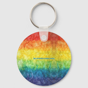 SlipperyJoes tie-gefärbte Flagge Regenbogen in etw Schlüsselanhänger