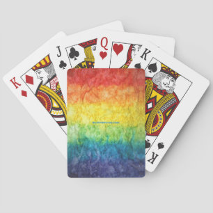 SlipperyJoe's tie-gefärbte Flagge Regenbogen in s  Spielkarten