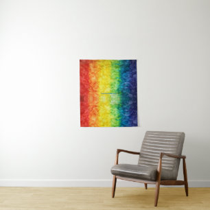 SlipperyJoe's tie-gefärbte Flagge Regenbogen in s Wandteppich