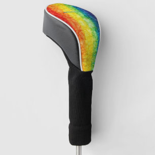 SlipperyJoe's tie-gefärbte Regenbogenflagge in etw Golf Headcover
