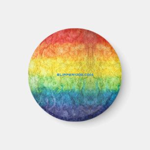 SlipperyJoes tie-gefärbte Regenbogenflagge in etwa Magnet