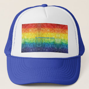 SlipperyJoes tie-gefärbte Regenbogenflagge in s ge Truckerkappe
