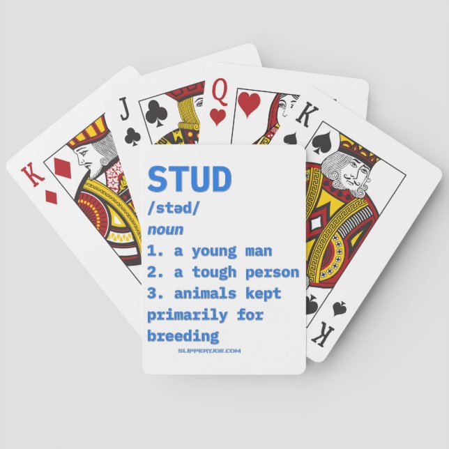 SlipperyJoe's Tierwörterbuch zur Definition von St Spielkarten (Rückseite)