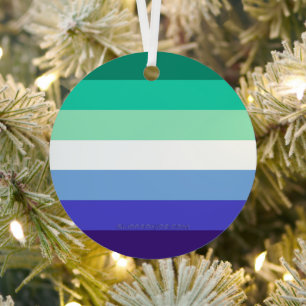 SlipperyJoes trans-inclusive Schwulenflaggen-Palet Ornament Aus Metall