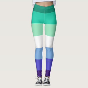 SlipperyJoes trans-inklusives Flaggenfarbpalette f Leggings