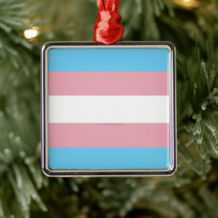 SlipperyJoe's Transgender-Stolzflagge Diversitäts- Ornament Aus Metall