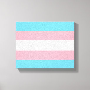 SlipperyJoe's Transgender-Stolzflagge Sichtbarkeit Leinwanddruck