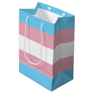 SlipperyJoe's Transgender-Stolzflagge Sichtbarkeit Mittlere Geschenktüte