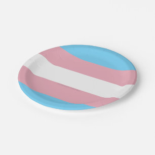 SlipperyJoe's Transgender-Stolzflagge Sichtbarkeit Pappteller