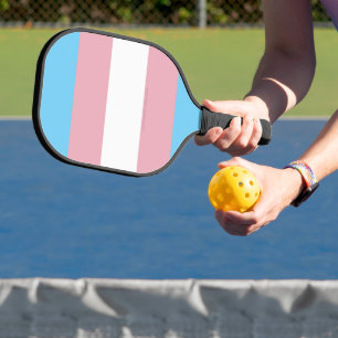 SlipperyJoe's Transgender-Stolzflagge Sichtbarkeit Pickleball Schläger