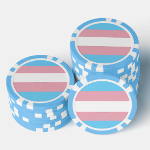 SlipperyJoe's Transgender-Stolzflagge Sichtbarkeit Pokerchips